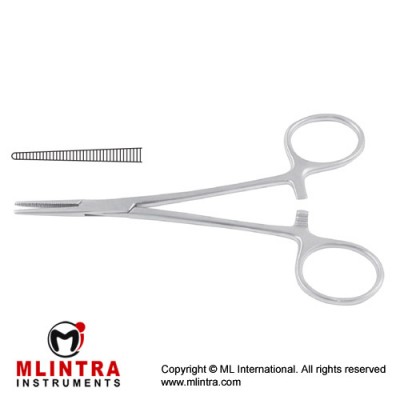 Halsted-Mosquito Haemostatic Forcep Straight - 1 x 2 Teeth Stainless Steel, 12.5 cm - 5"